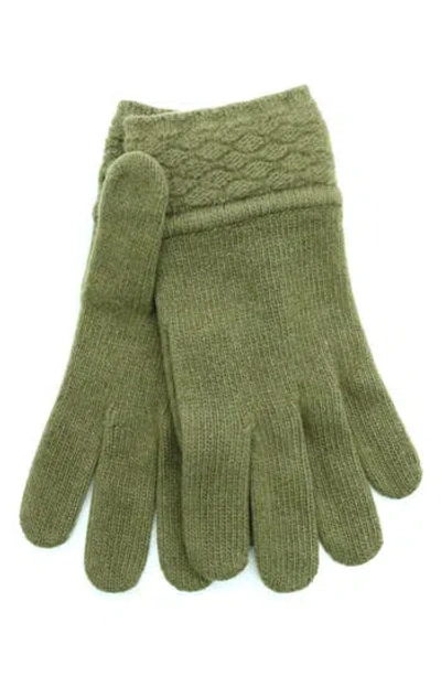 Portolano Cashmere Tech Gloves In Green