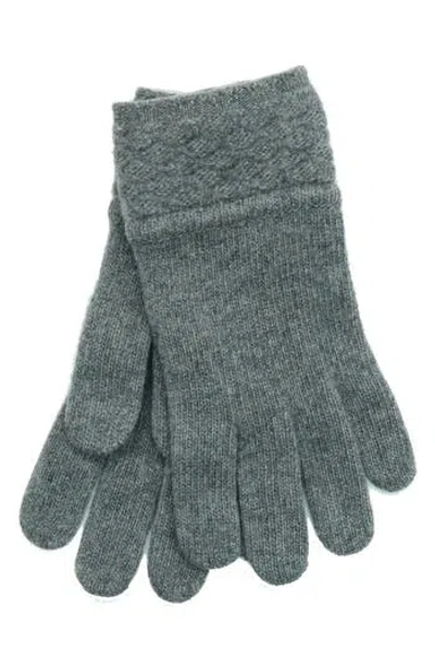 Portolano Cashmere Tech Gloves In Medium Grey
