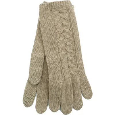Portolano Cashmere Tech Gloves In Neutral