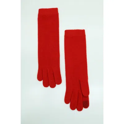 Portolano Cashmere Tech Gloves In Red