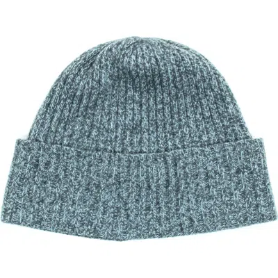 Portolano Cashmere Tweed Beanie In Blue