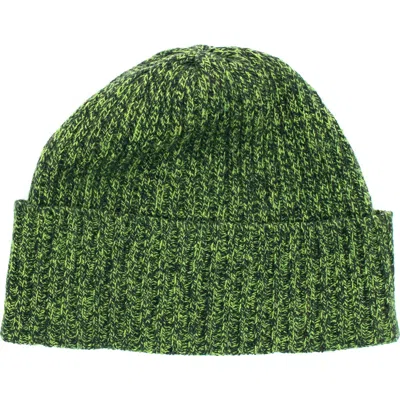 Portolano Cashmere Tweed Beanie In Green