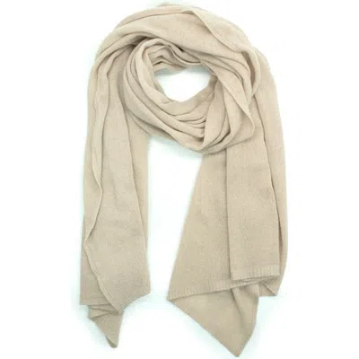 Portolano Cashmere Wide Wrap In Beige
