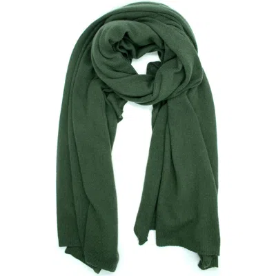 Portolano Cashmere Wide Wrap In Green
