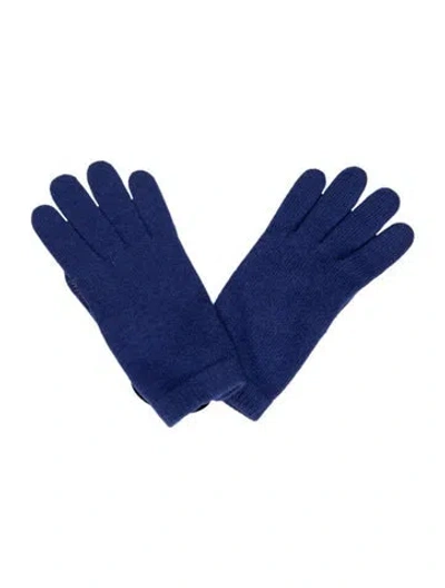 Pre-owned Portolano Cashmere Winter Gloves W/tags In Blue