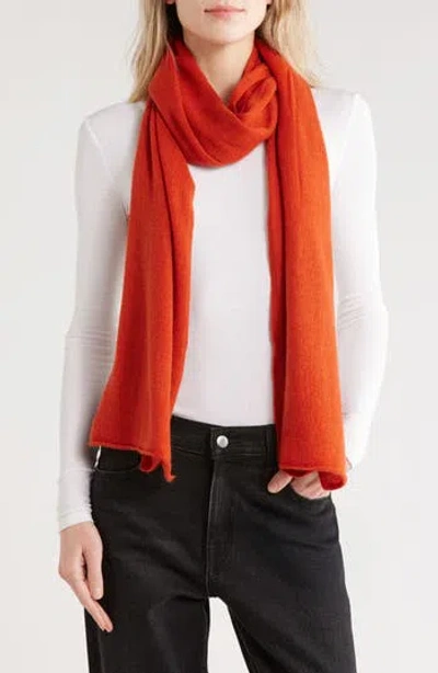 Portolano Cashmere Wrap In Orange