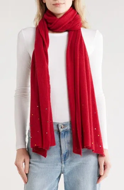 Portolano Cashmere Wrap Scarf In Red
