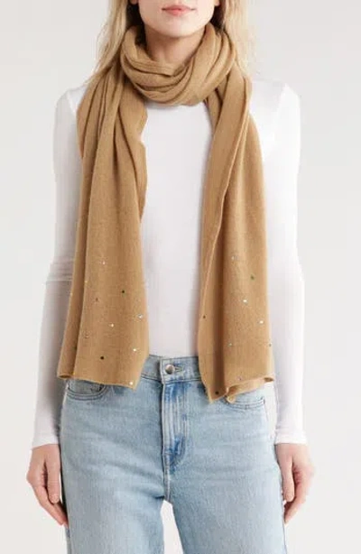 Portolano Cashmere Wrap Scarf In Brown