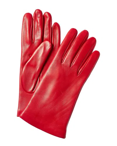 Portolano Cashmere-lined Leather Gloves In Red