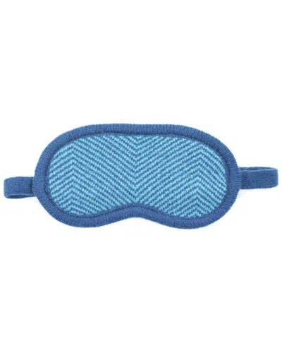 Portolano Chevron Eye Mask In Blue
