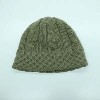 Portolano Chunky Beanie With Cables In Beige