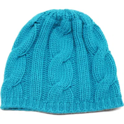 Portolano Chunky Cable Beanie In Blue