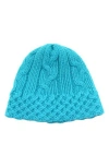 Portolano Chunky Cable Knit Beanie In Blue