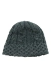Portolano Chunky Beanie With Cables In Green