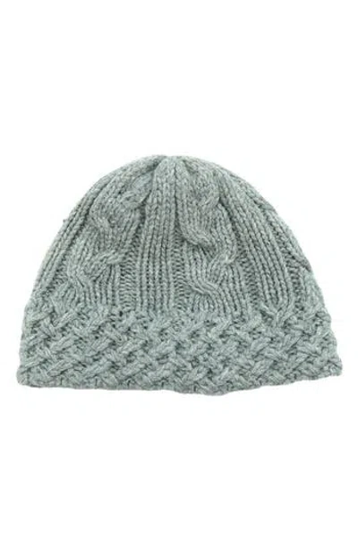 Portolano Chunky Cable Knit Beanie In Green