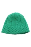 Portolano Chunky Cable Knit Beanie In Green