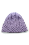 Portolano Chunky Cable Knit Beanie In Pink
