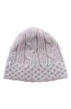 Portolano Chunky Cable Knit Beanie In Purple
