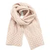 Portolano Chunky Cable Knit Scarf In Neutral