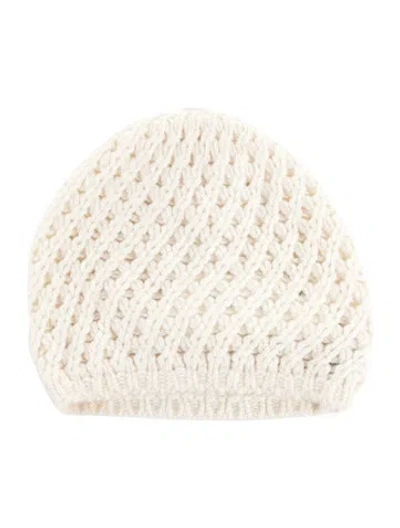 Pre-owned Portolano Chunky Knit Beanie In Neutral