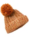 Portolano Chunky Knit Pom Wool-blend Hat In Brown