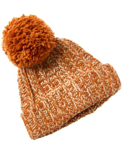 Portolano Chunky Knit Pom Wool-blend Hat In Brown
