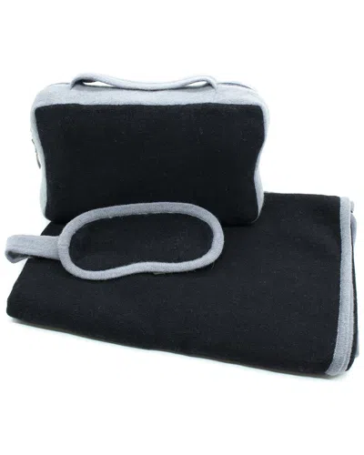 Portolano Color Block Travel Gift Set In Black