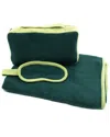 Portolano Color Block Travel Gift Set In Green