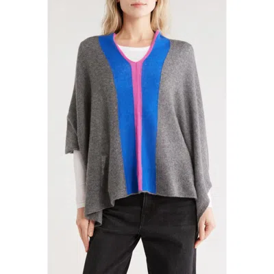 Portolano Colorblock Cashmere Poncho In Multi