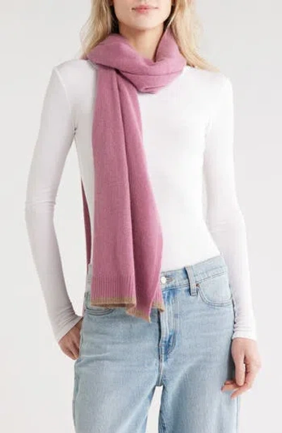 Portolano Colorblock Cashmere Scarf In Pink