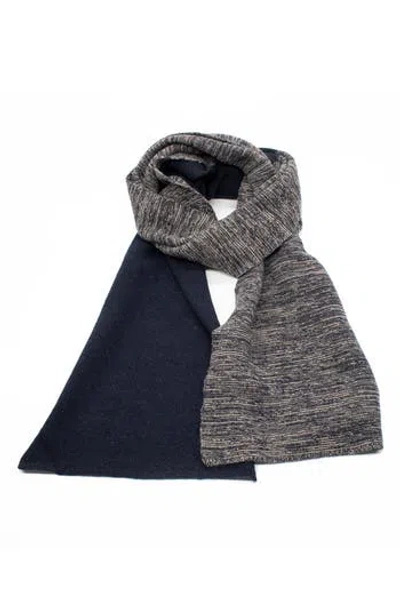 Portolano Colorblock Cashmere Scarf In Black