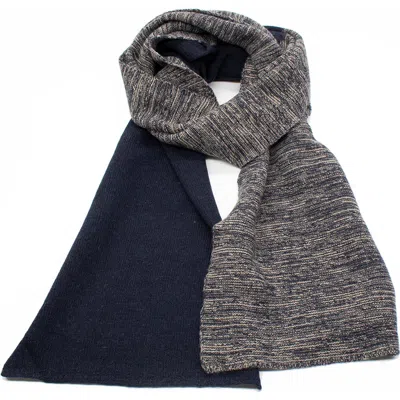 Portolano Colorblock Cashmere Scarf In Navy/nile Z/dnu
