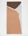 Portolano Colorblock Cashmere Wrap In Mar Glace Camel