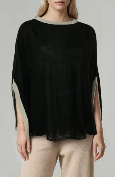 Portolano Colorblock Top In Black