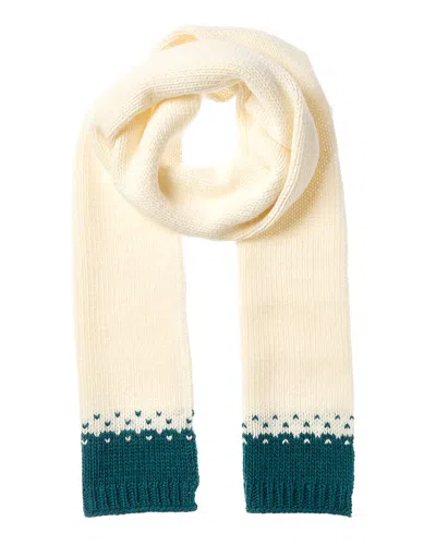 Portolano Colorblocked Wool-blend Beanie In White