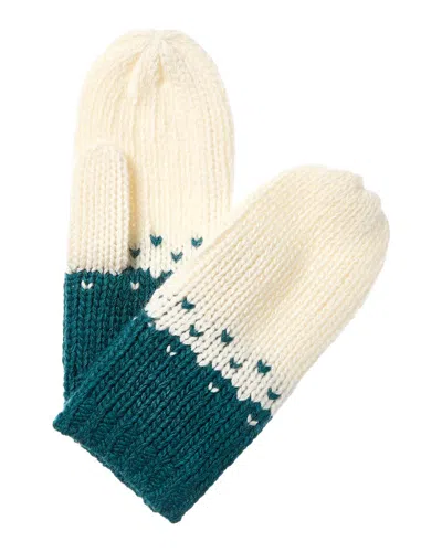 Portolano Colorblocked Wool-blend Mittens In Neutral
