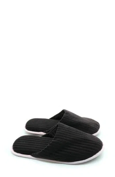 Portolano Corduroy Scuff Slipper In Black