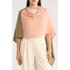 Portolano Cowl Neck Wool Blend Scarf In Pink