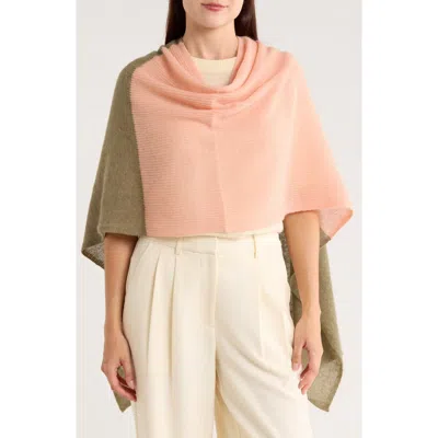 Portolano Cowl Neck Wool Blend Scarf In Pink