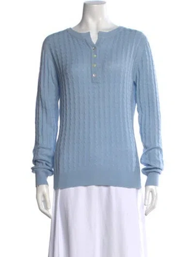 Pre-owned Portolano Crew Neck Sweater In Blue