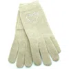 Portolano Crystal Embellished Heart Gloves In Multi