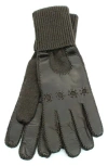 Portolano Cuffed Leather Gloves In Green