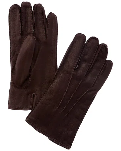 PORTOLANO DEERSKIN LEATHER & CASHMERE-LINED GLOVES