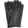 Portolano Diagonal Corded Gloves In Black