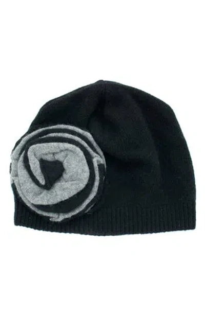 Portolano Dorset Rosette Beanie In Black