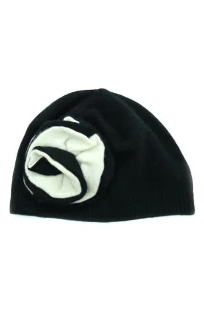 Portolano Dorset Rosette Beanie In Black