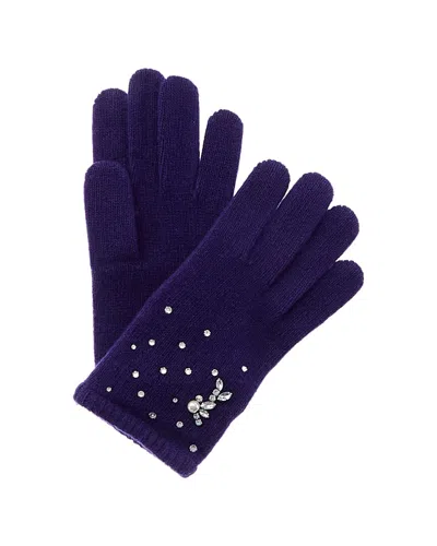 Portolano Embellished Cashmere Gloves In Pink