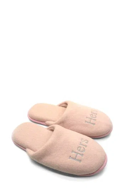 Portolano Embroidered Cashmere Scuff Slipper In Blue