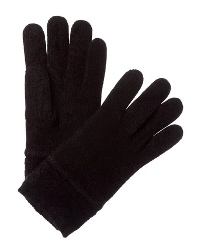 Portolano Fancy Cuff Cashmere Gloves In Brown