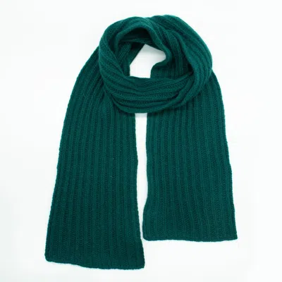 Portolano Fancy Stitch Scarf In Green